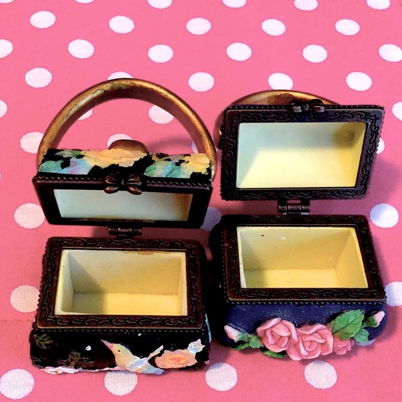 🌷HP Set of 2 Miniature purse keep sakes boxes - Picture 4 of 13